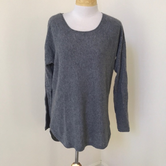 MAX STUDIO Size L grey cashmere sweater